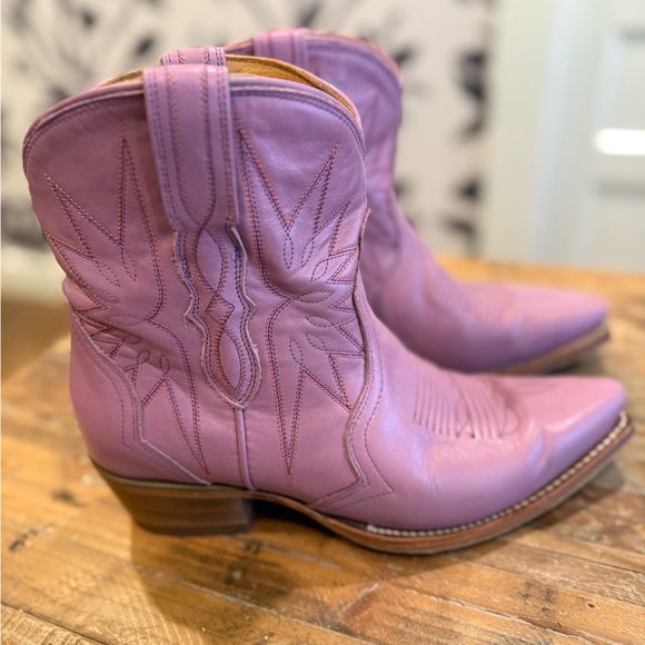 Tecovas Purple Ankle Booties - Picture 6 of 8